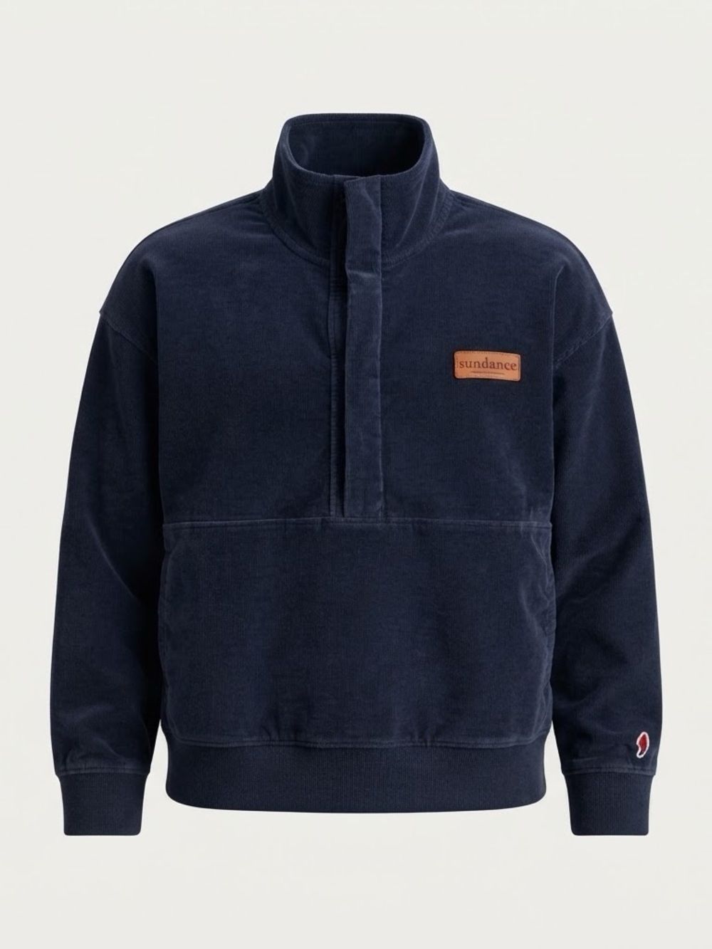 League 91 Sundance Corduroy Quarter Zip Pullover Blue Small